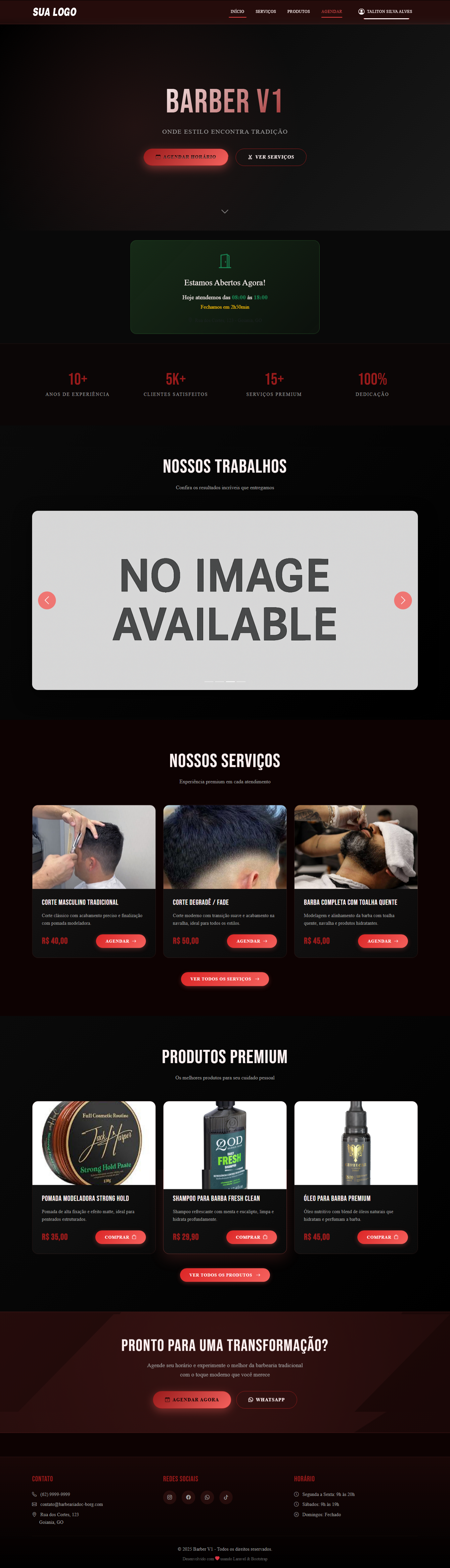 Script Php de Barbearia Laravel 21 Temas Personalizaveis - Imagem 2