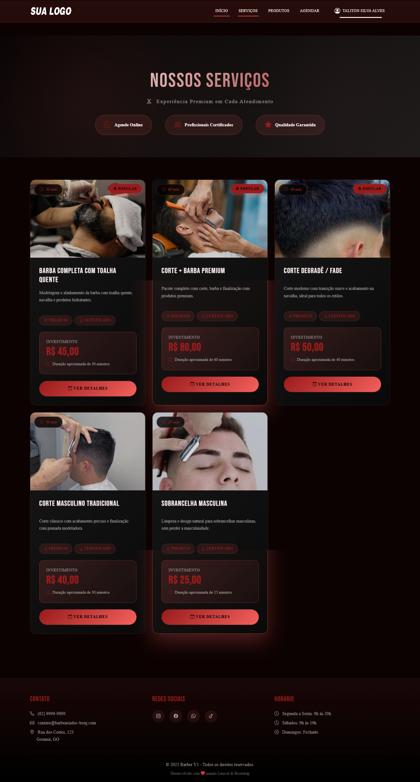 Script Php de Barbearia Laravel 21 Temas Personalizaveis - Imagem 3