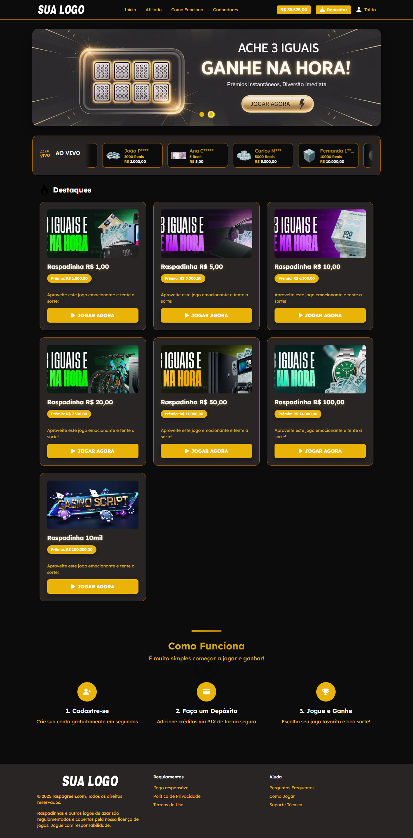 Script de Raspadinha Laravel Php 21 Temas - Imagem 2