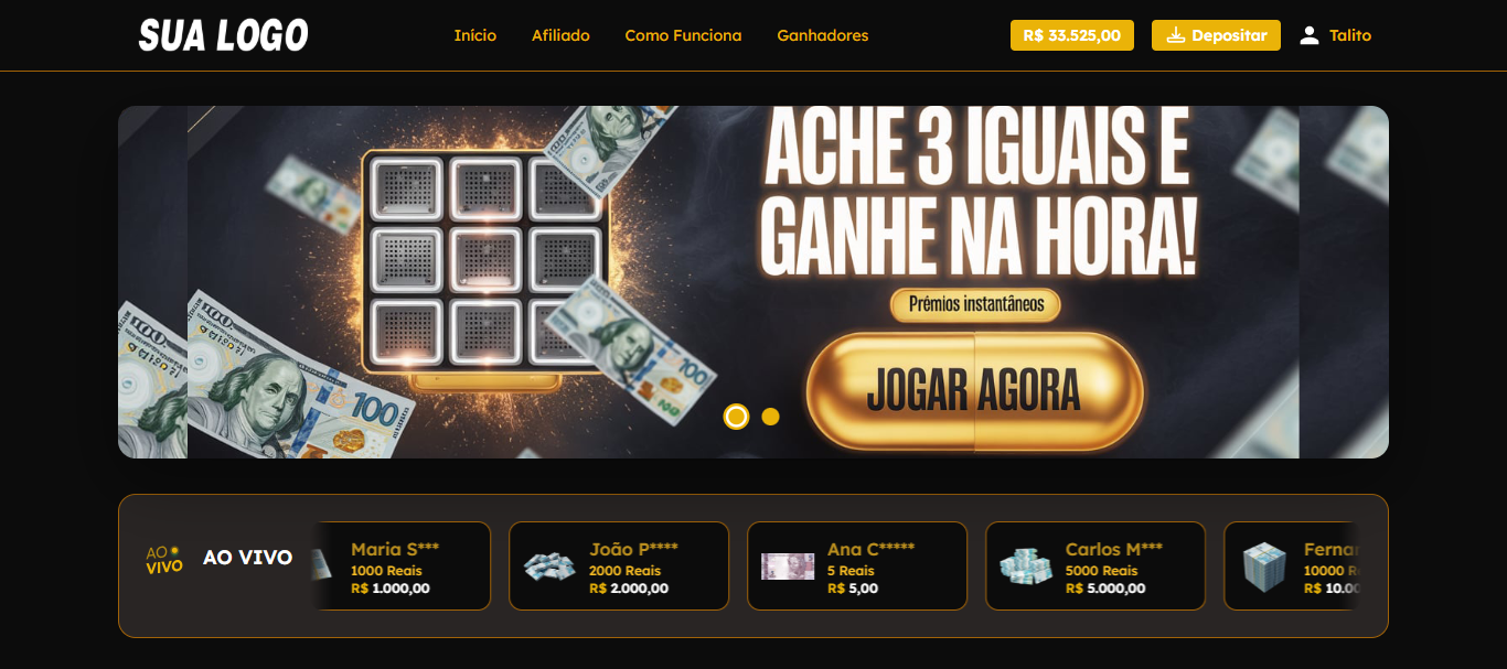 Script de Raspadinha Laravel Php 21 Temas